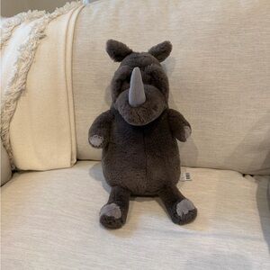 Jellycat Dark Gray Retired Roderick Rhino Stuffed Animal